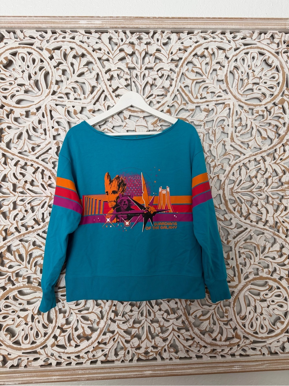 Guardians of the Galaxy Teal Graphic Sweatshirt